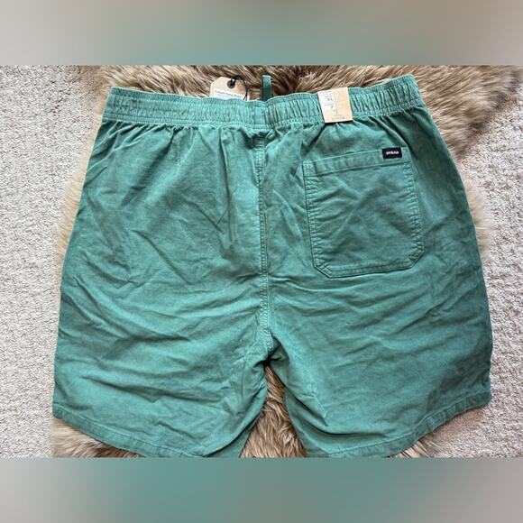 Prana Canyon Camp Shorts Elastic Waist Men’s Extra Large XL Green - Picture 4 of 5